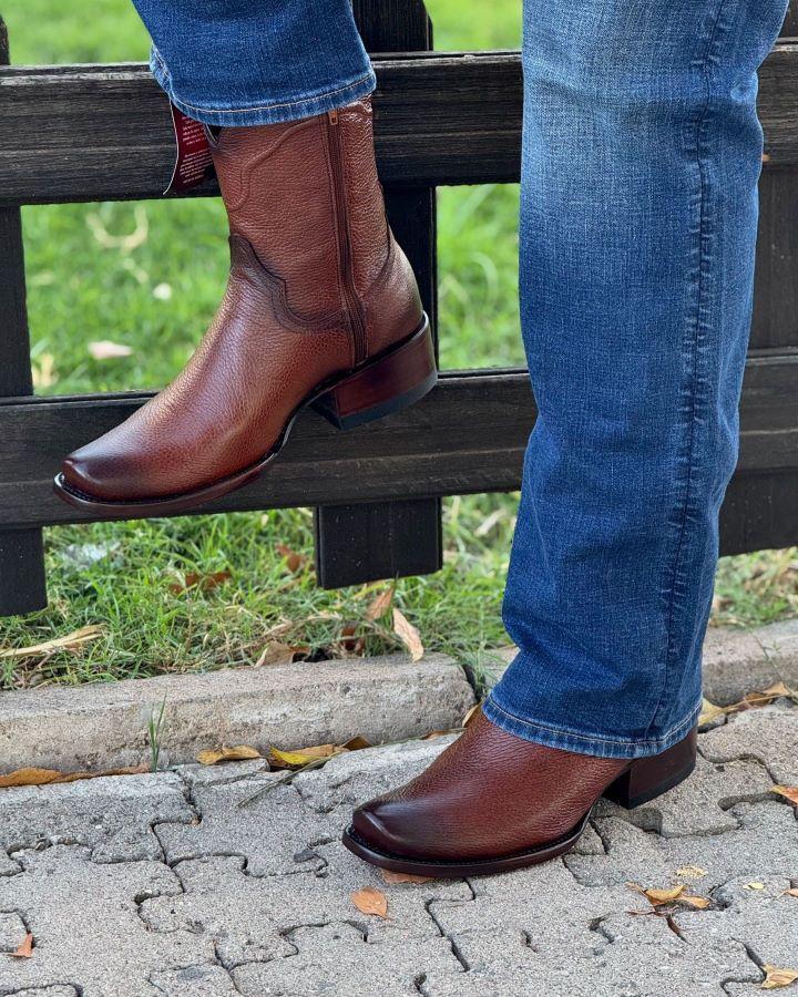 Original Deerskin Zipper Cowboy Boots