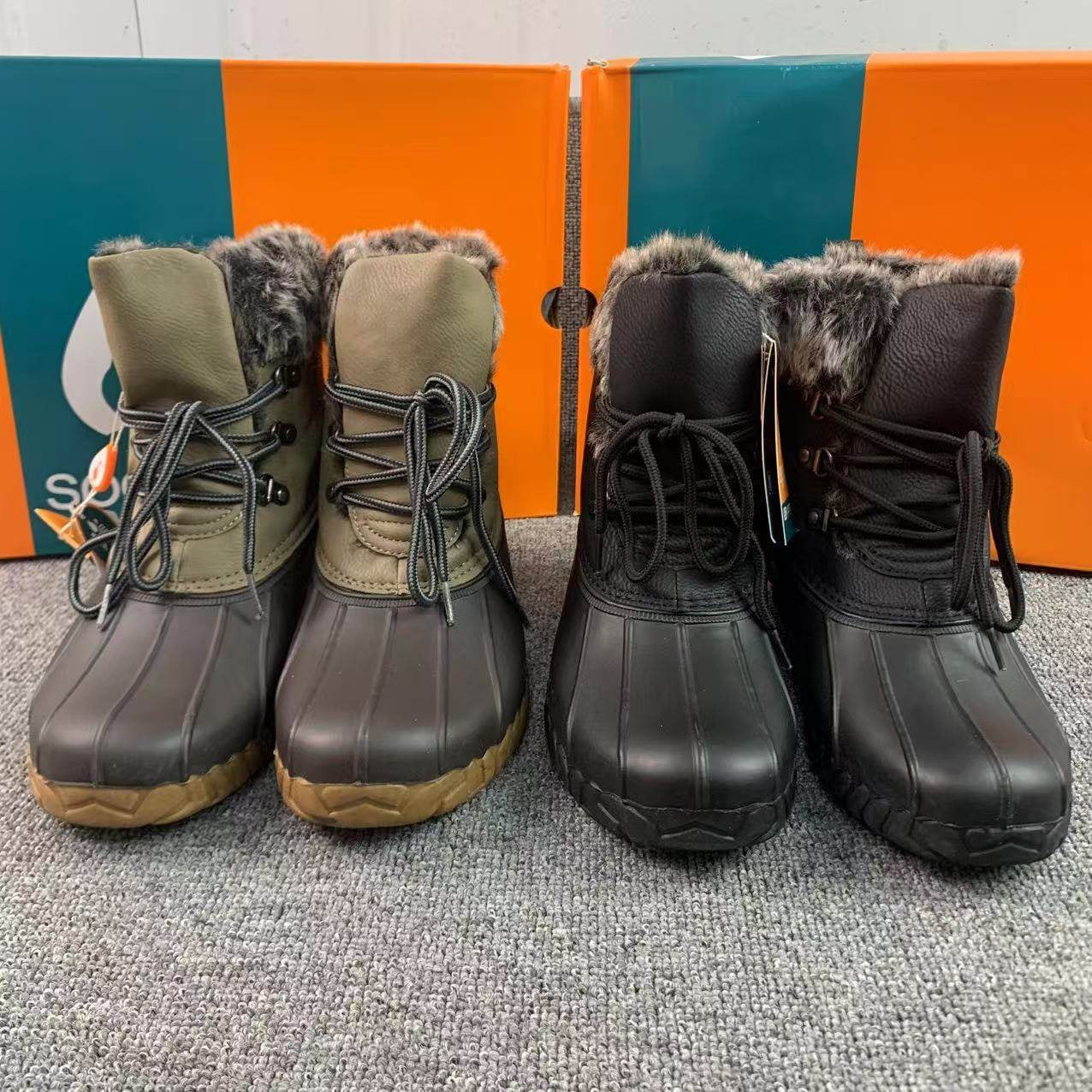 Outdoor Cold Anti-Slip Rain Padded Warm Mid-Calf Snow Boots