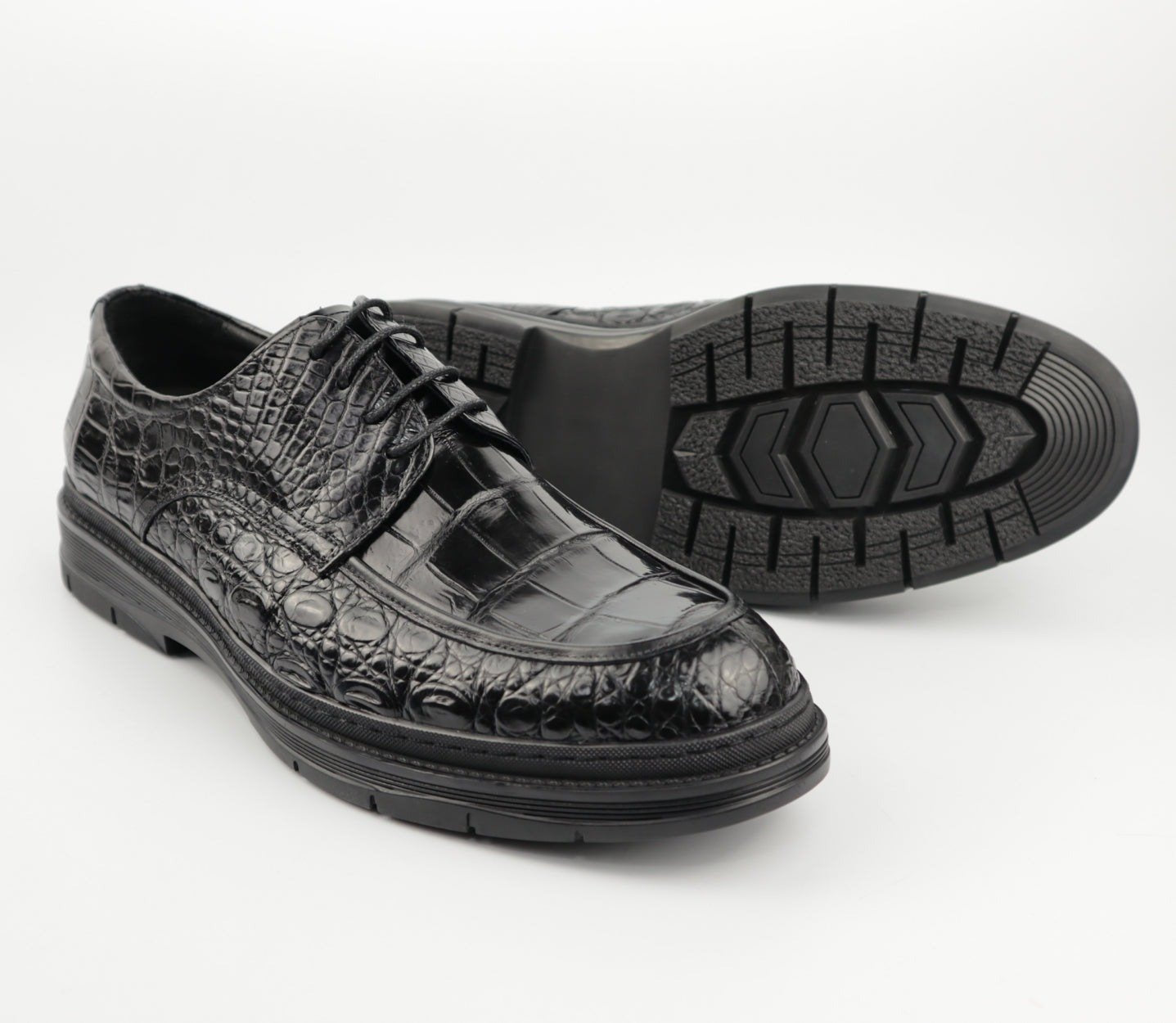 Men's Shoes Genuine Crocodile Alligator Skin Leather Handmade