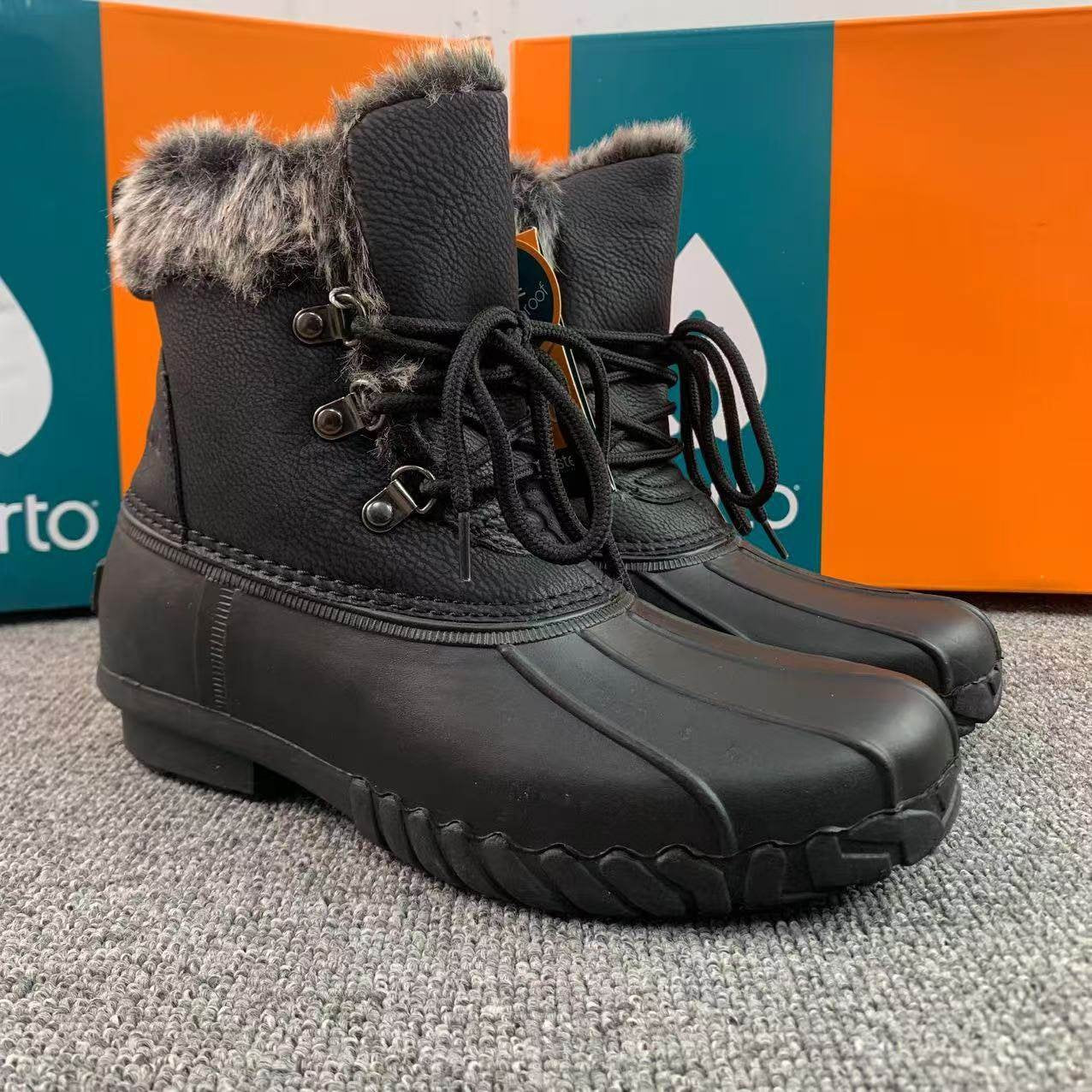 Outdoor Cold Anti-Slip Rain Padded Warm Mid-Calf Snow Boots