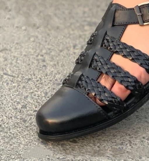 LE Pure Leather Handmade Chain Strap-322