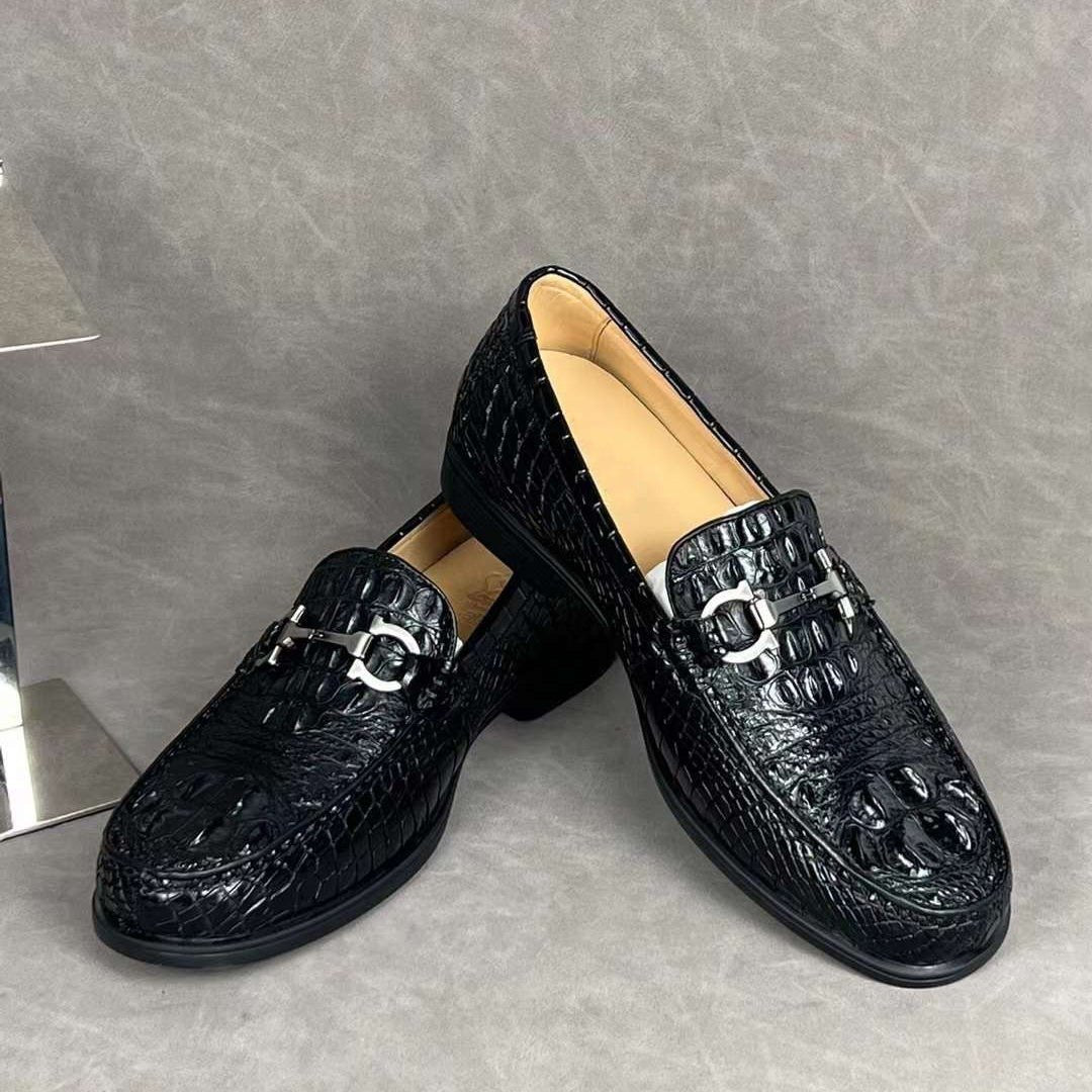 Men's Shoes Genuine Crocodile Alligator Skin Leather Handmade