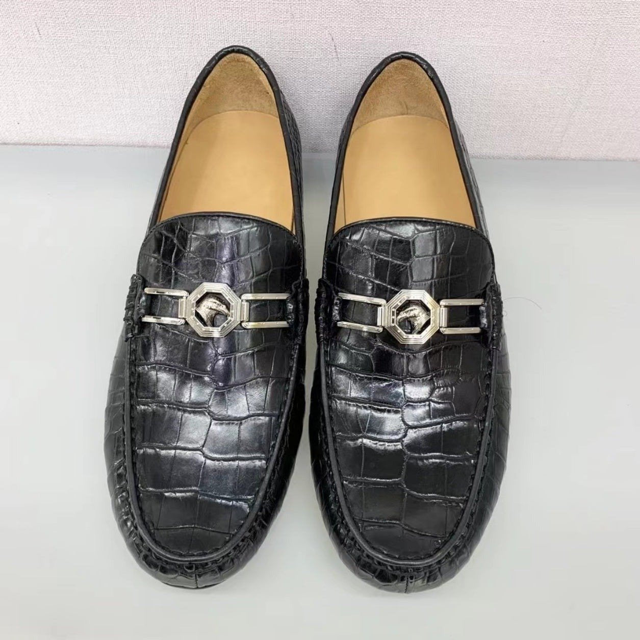 Men's Shoes Genuine Crocodile Alligator Skin Leather Handmade