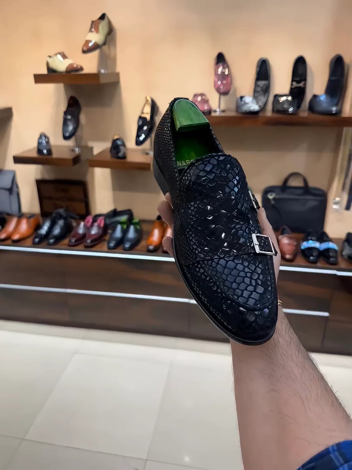 Signature Snake Foil Double Monk Moccasins