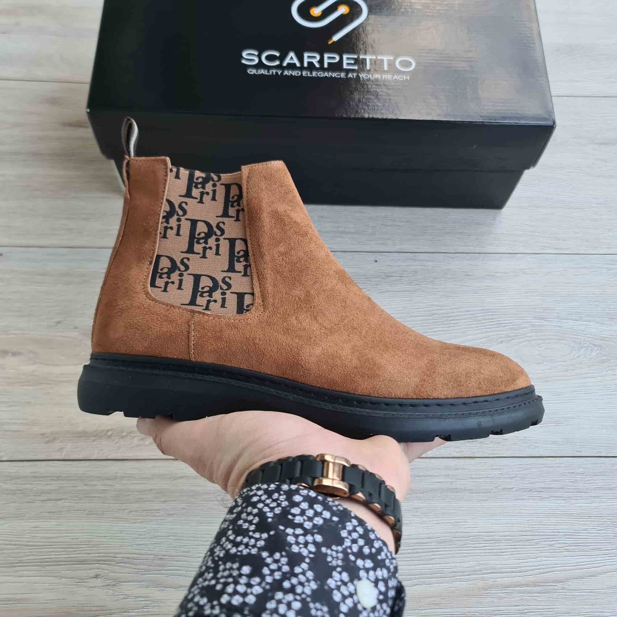 Paris Men's Genuine Suede Leather Boots