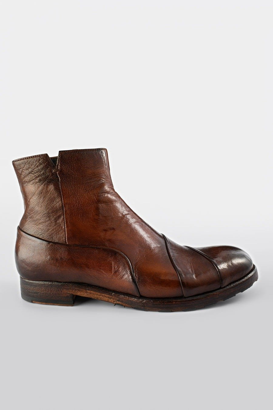 ASTON EDGE cognac laceless ankle boots