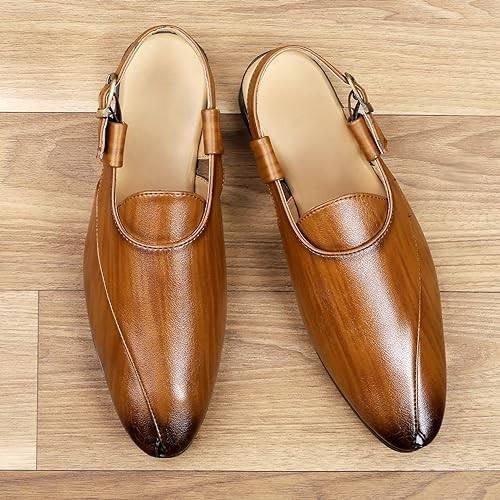 Air Cushion Outsole Leather Peshawar Sandals