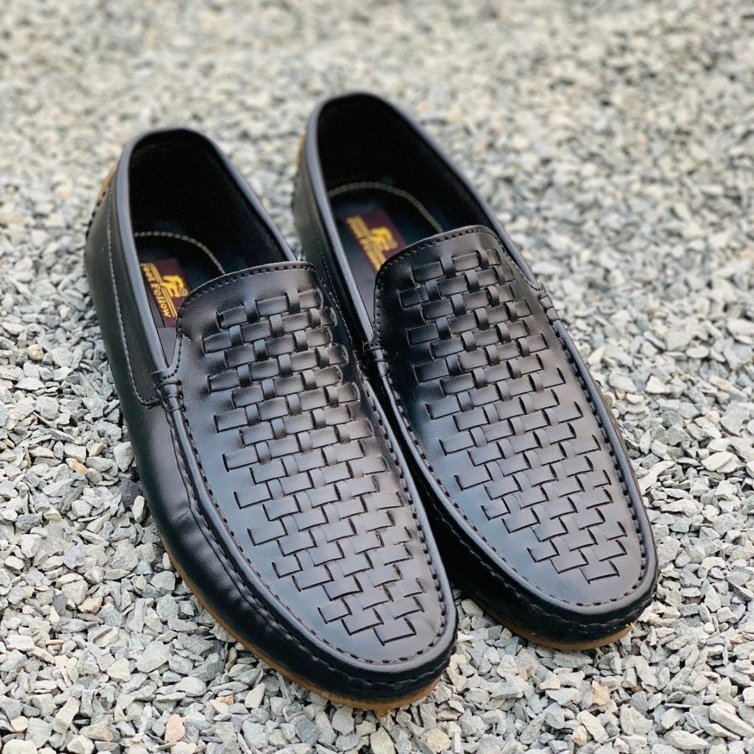 Handmade black loafer 0024