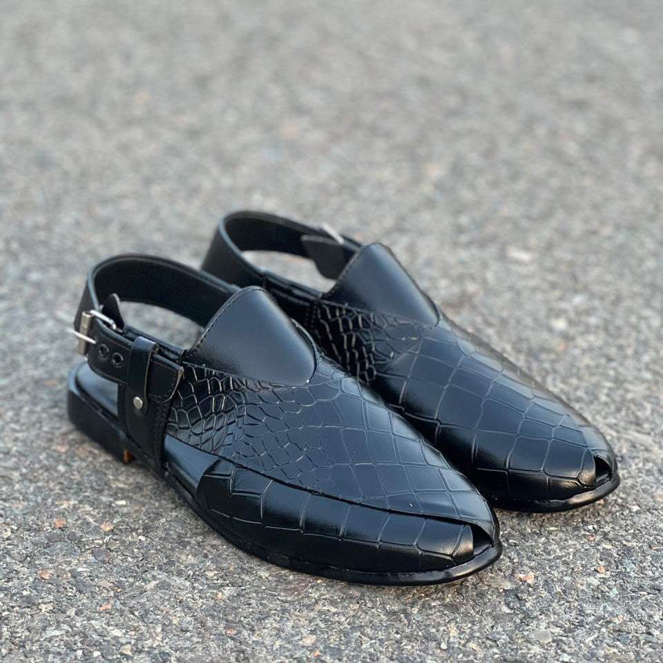 Hand Stitched Textured Maroon/Black Kheri