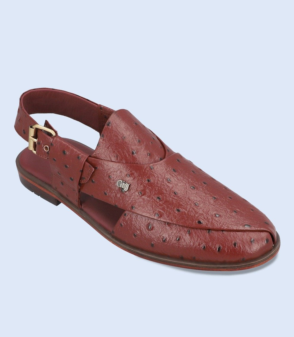 BURGNDY-Men Peshawari's Shoes