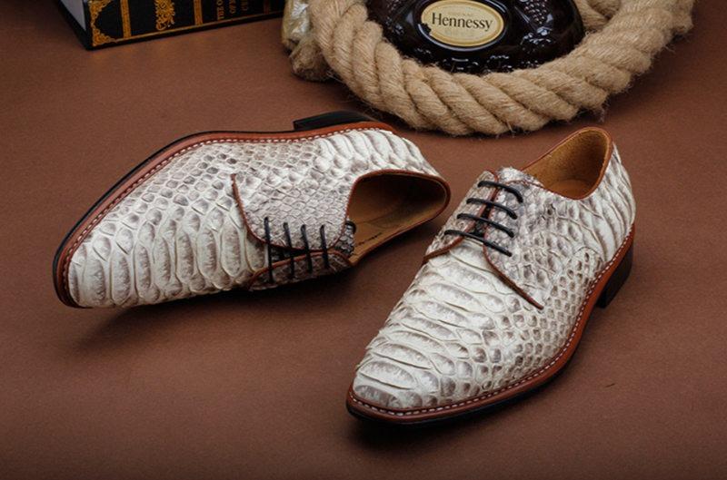 Business Snakeskin Shoes/Casual Python Skin Shoes for Men