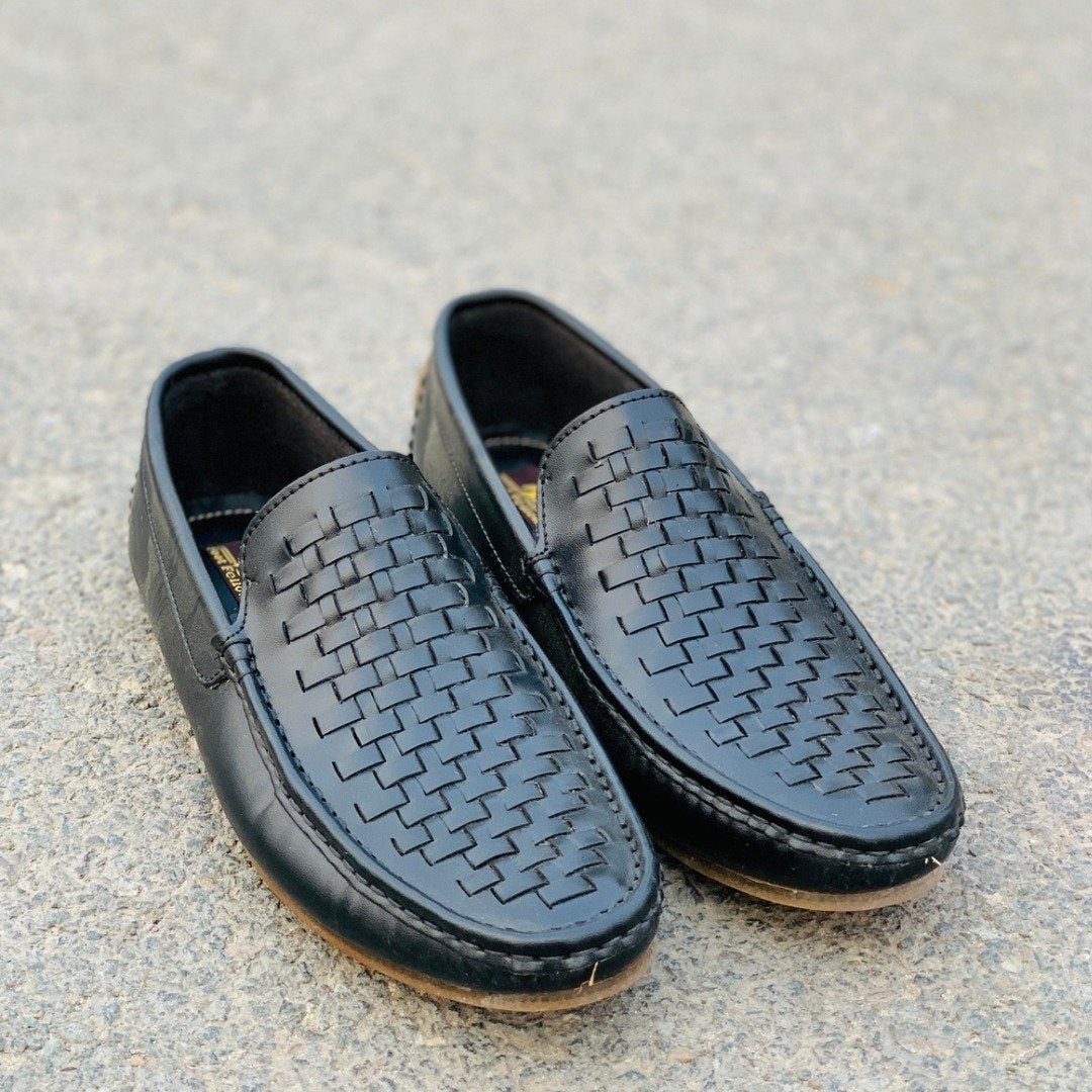 Handmade black loafer 0024