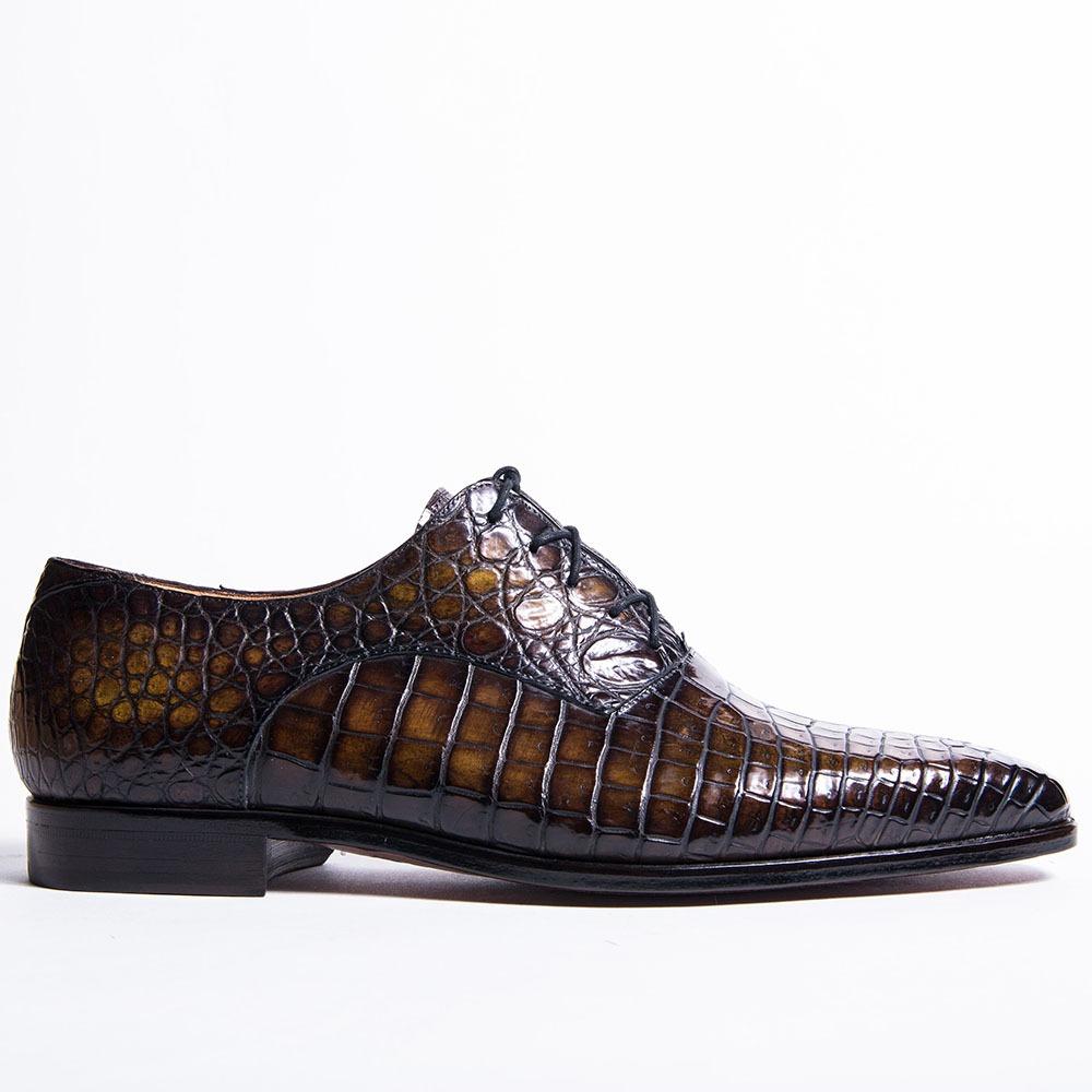 Saddle Crocodile Oxford shoe
