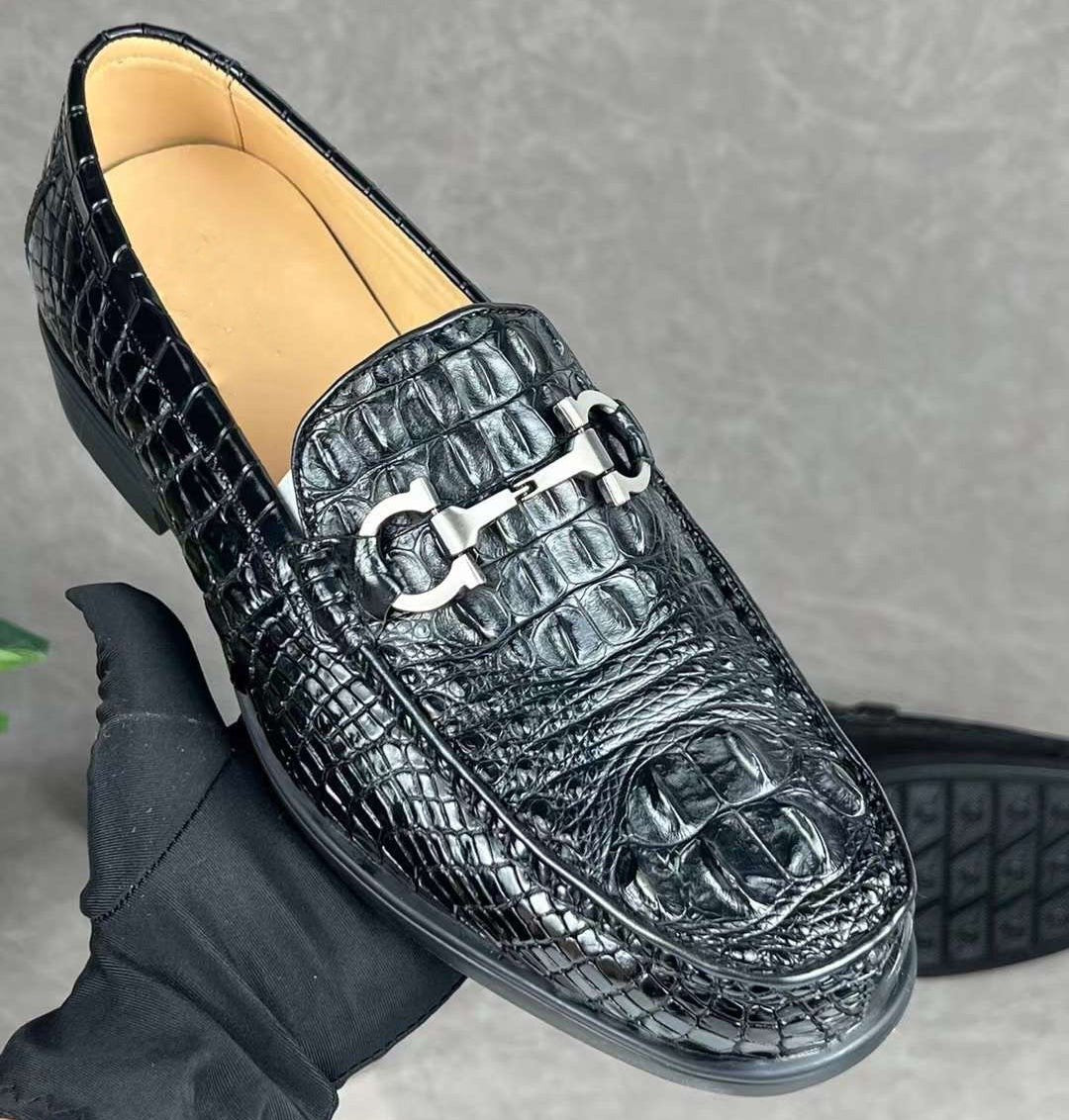 Men's Shoes Genuine Crocodile Alligator Skin Leather Handmade