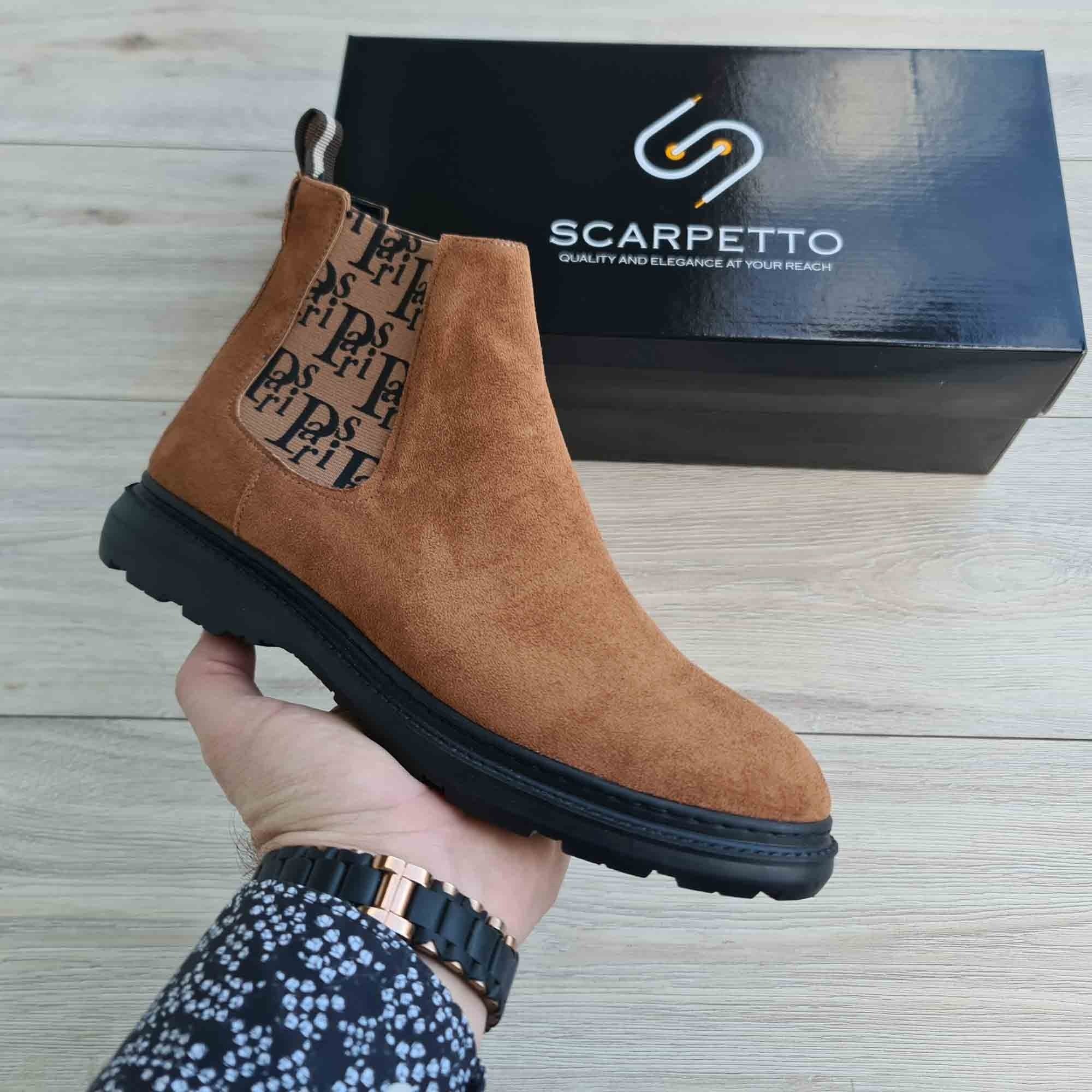 Paris Men's Genuine Suede Leather Boots