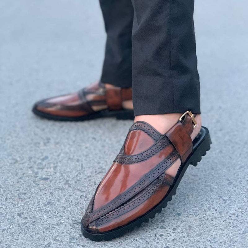 Pure Leather Handmade Glossy Mustard Nourozi S-0900