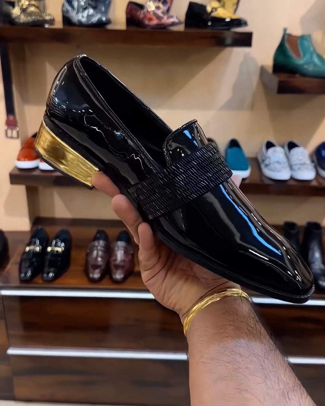 Patent Tux Moccasins