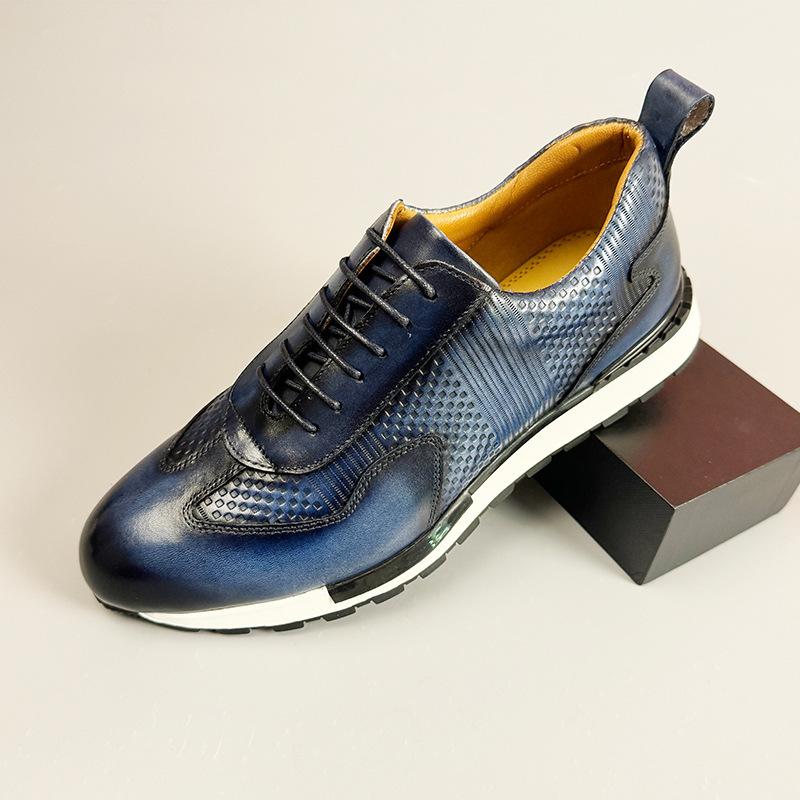 Handmade old vintage leather sneakers