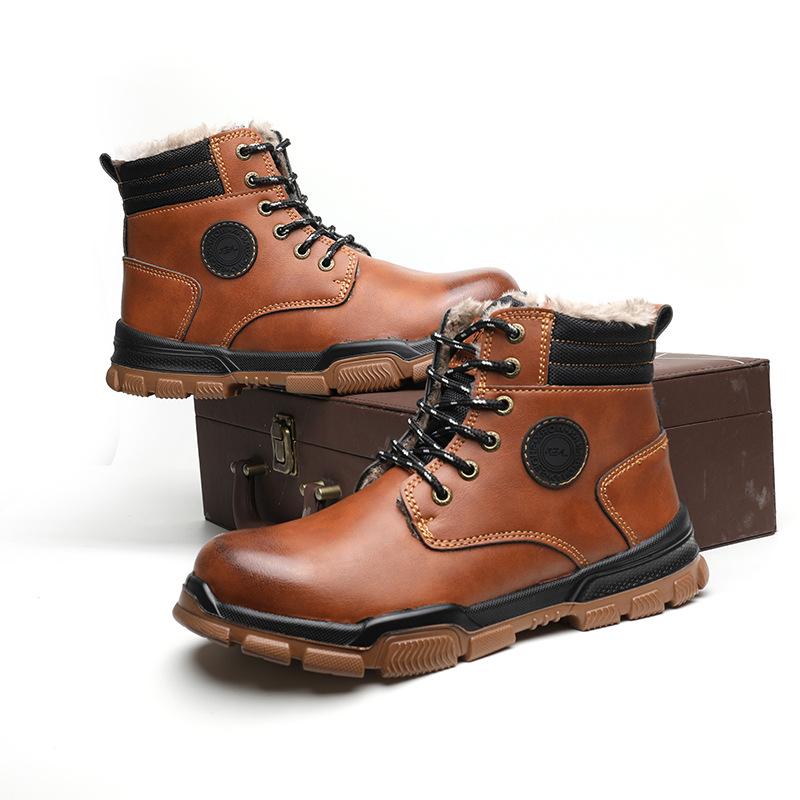 Padded Men's Microfiber Leather Kevlar Protective Shoes