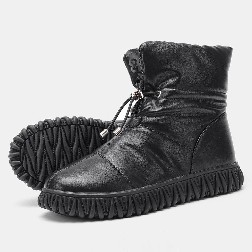 Women's Leather Padded Cotton Boots