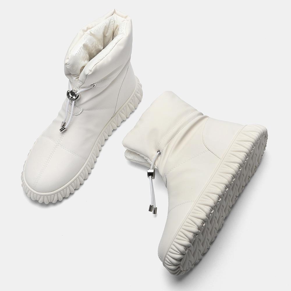 Women's Leather Padded Cotton Boots