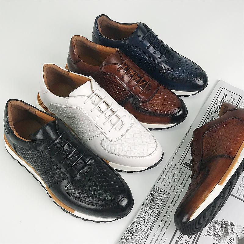 Braided Cowhide Business Shoes