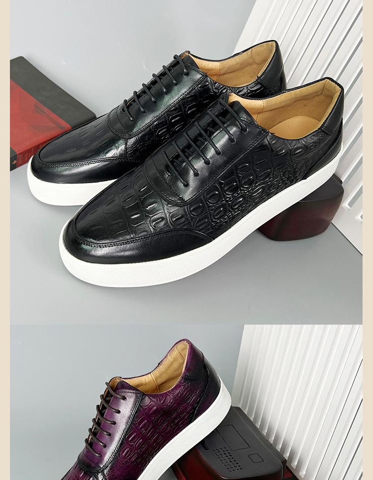 Crocodile Print Casual Board Shoes