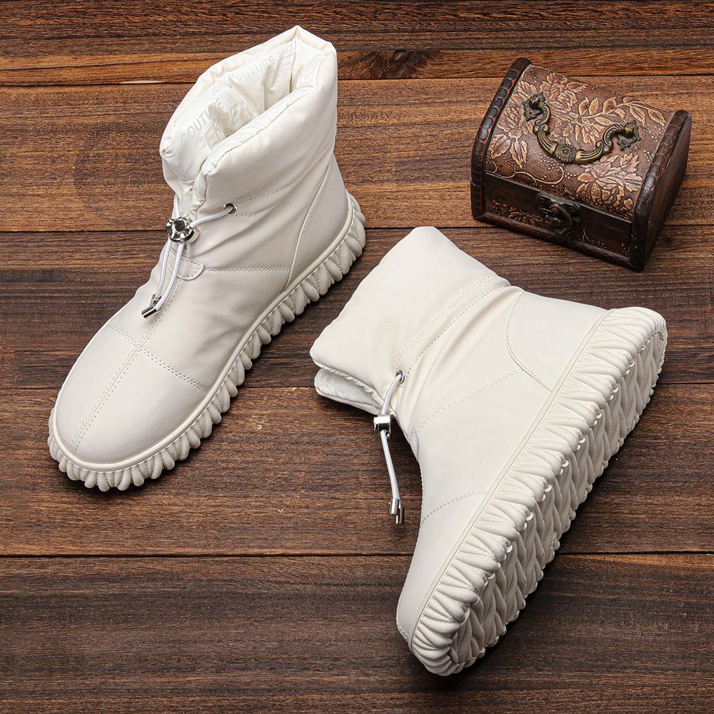 Women's Leather Padded Cotton Boots