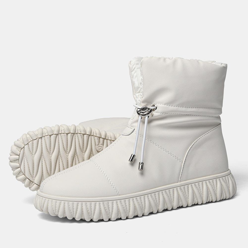 Women's Leather Padded Cotton Boots