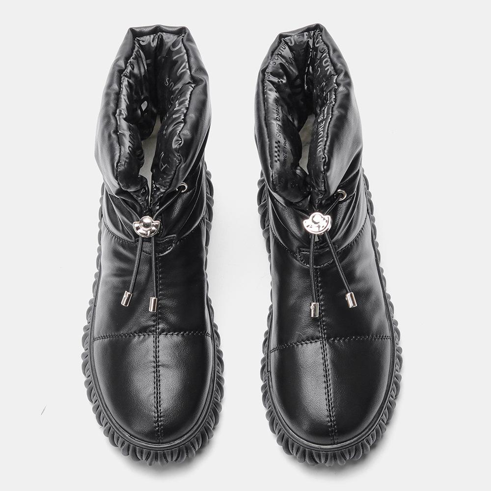 Women's Leather Padded Cotton Boots