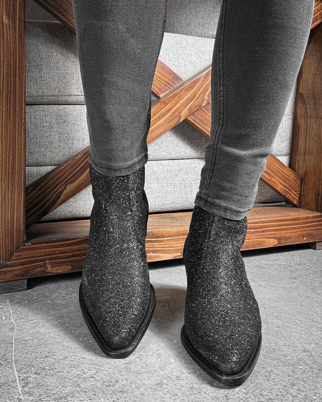 Men's Sequin Boots