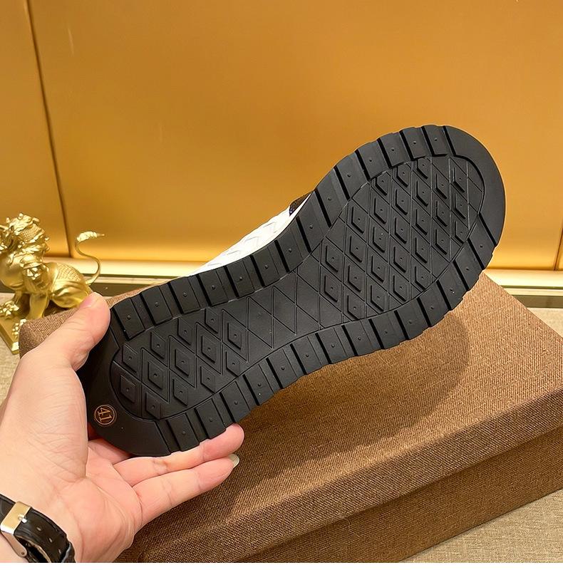 Little Bee Snakescale Leather Woven Sneakers