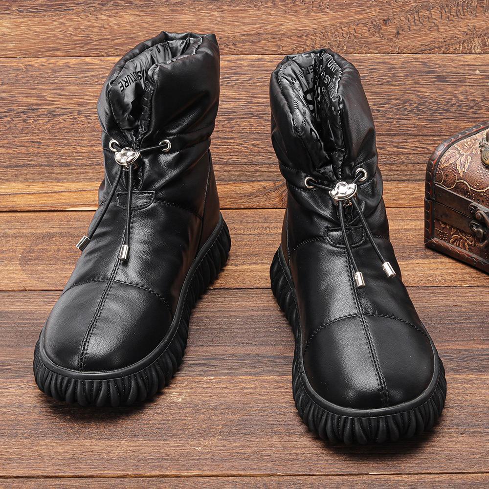 Women's Leather Padded Cotton Boots