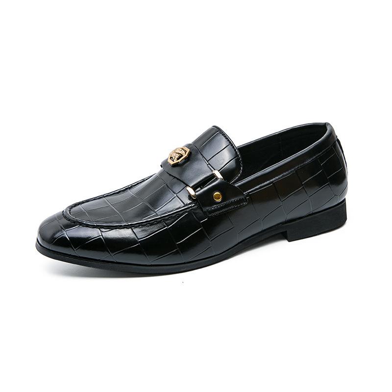 Mens Dress Shoes Slip-On Shoes Genuine Leather Loafers Shoes for Men - 0019
