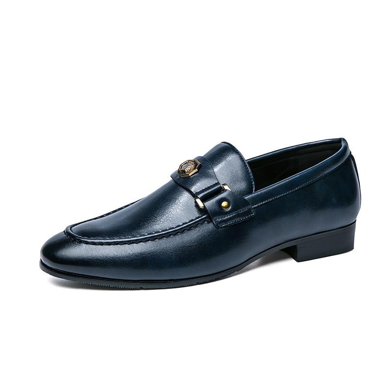 Mens Dress Shoes Slip-On Shoes Genuine Leather Loafers Shoes for Men - 0018