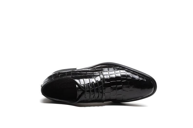 Crocodile Print Leather Men's Shoes Wedding