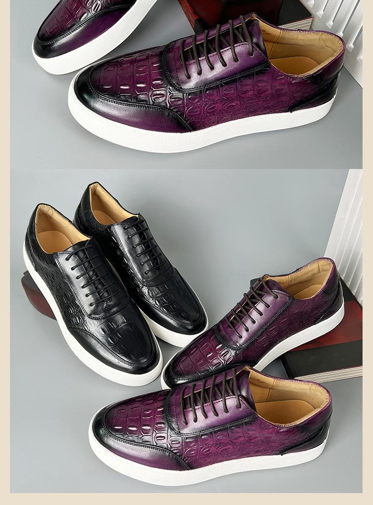 Crocodile Print Casual Board Shoes