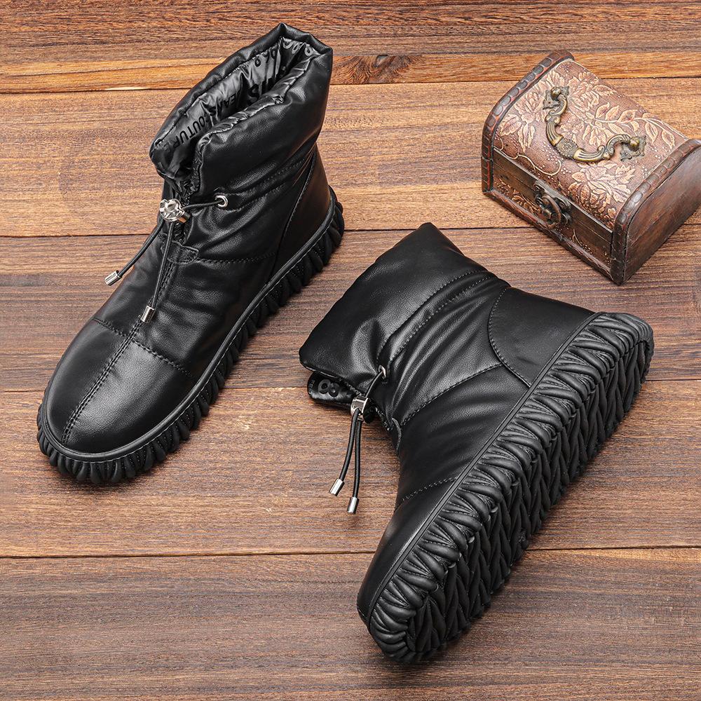 Women's Leather Padded Cotton Boots