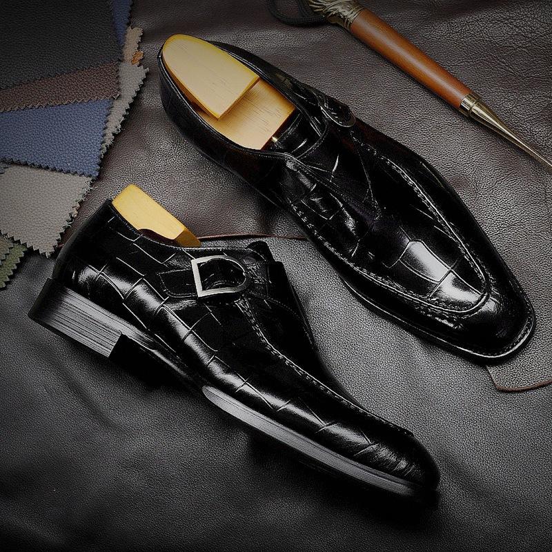 Men's Square Toe Buckle Munk Shoes(Two pairs free shipping)