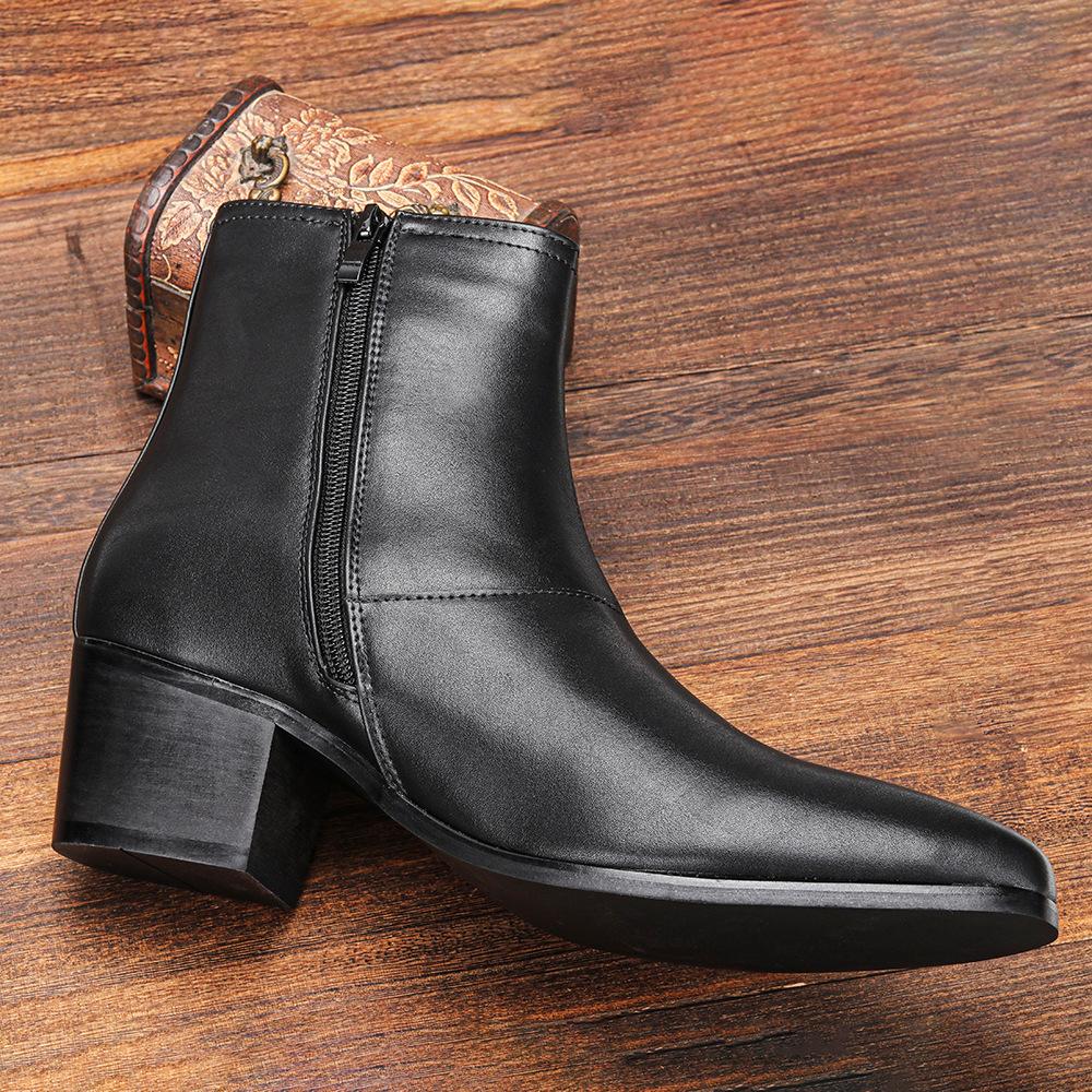 Men's Height Increasing Shoes Chelsea Ankle Boots