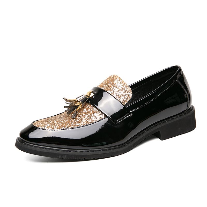 Sequined Chelsea Leather Boots