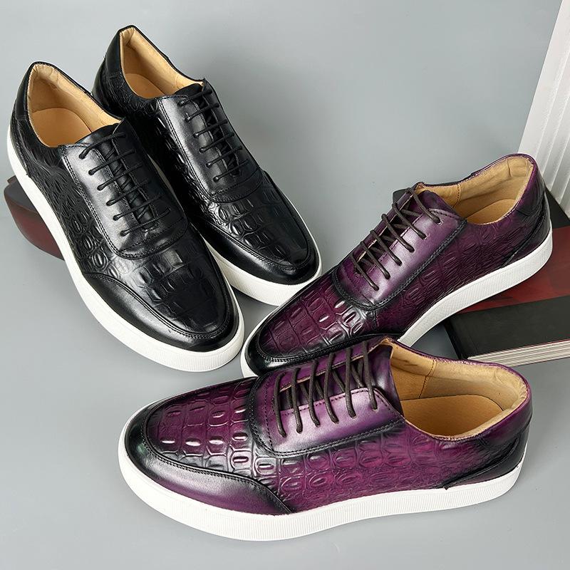 Crocodile Print Casual Board Shoes