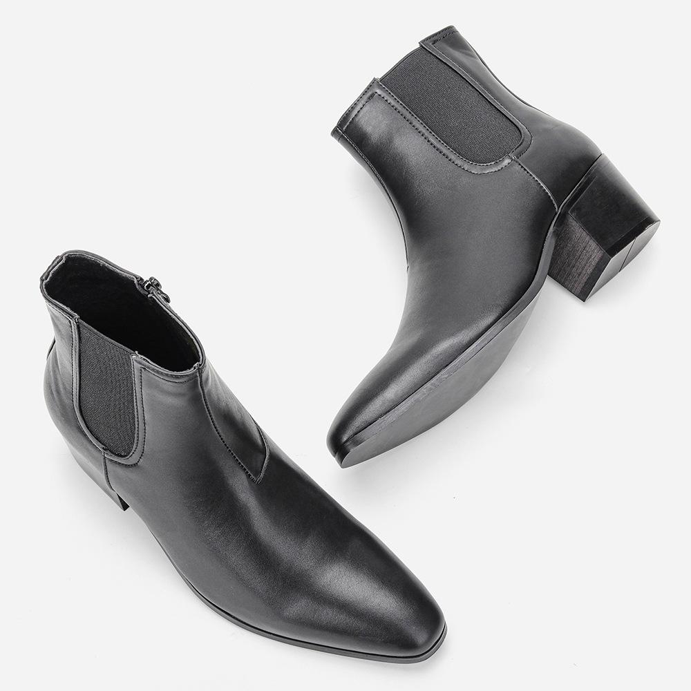 Men's Height Increasing Shoes Chelsea Ankle Boots