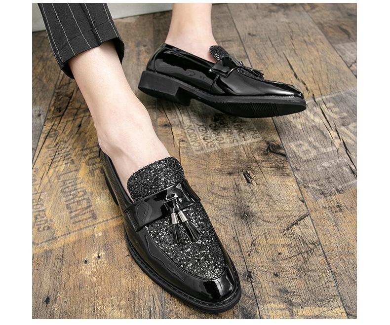 Sequined Chelsea Leather Boots