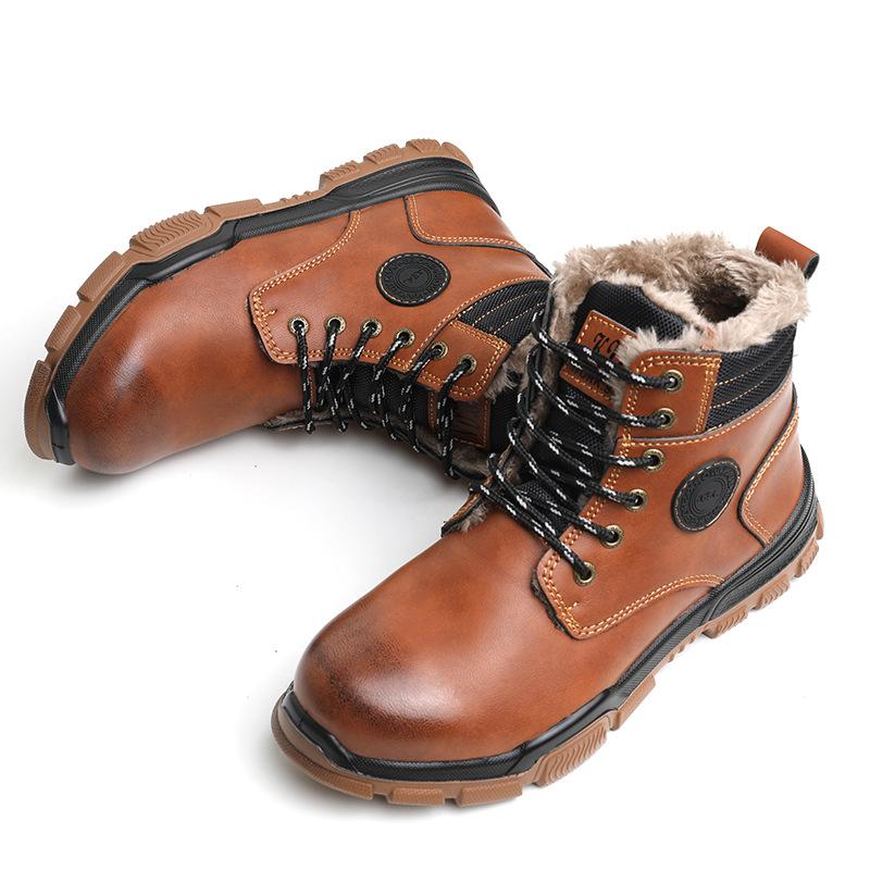 Padded Men's Microfiber Leather Kevlar Protective Shoes