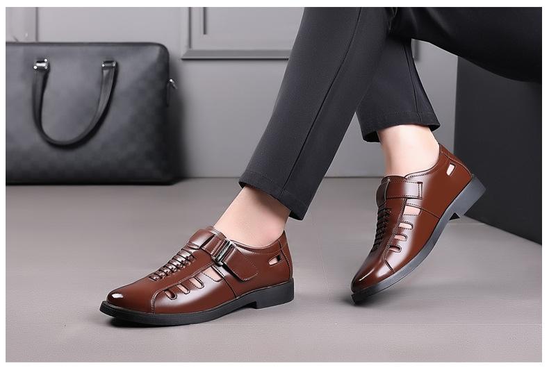 Casual Business Hollowed Out Leather Shoes