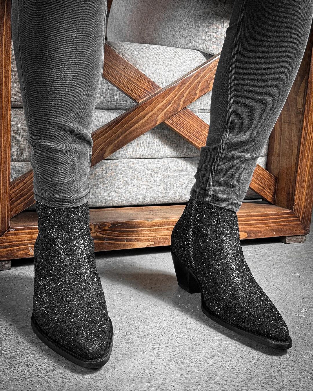 Men's Sequin Boots