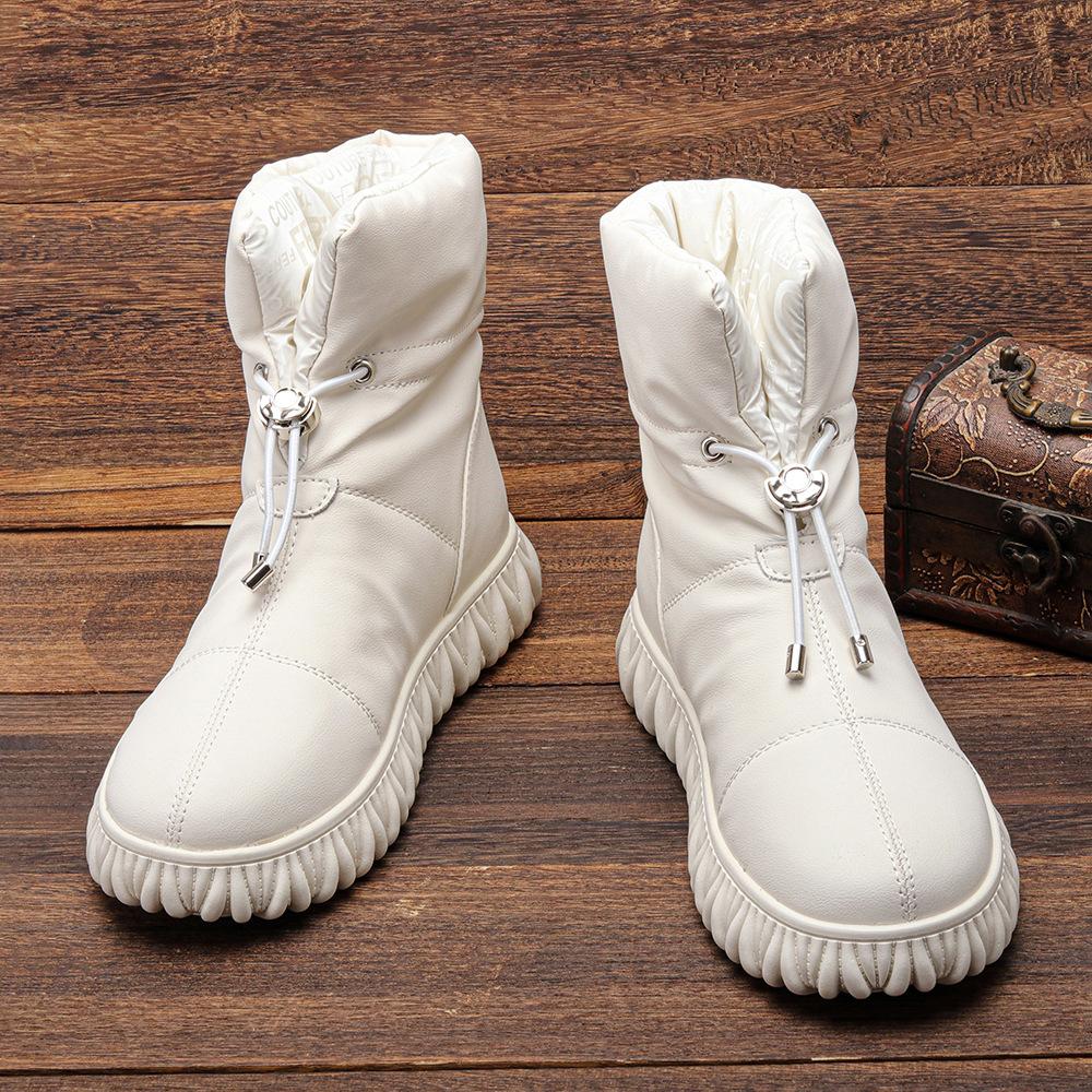 Women's Leather Padded Cotton Boots
