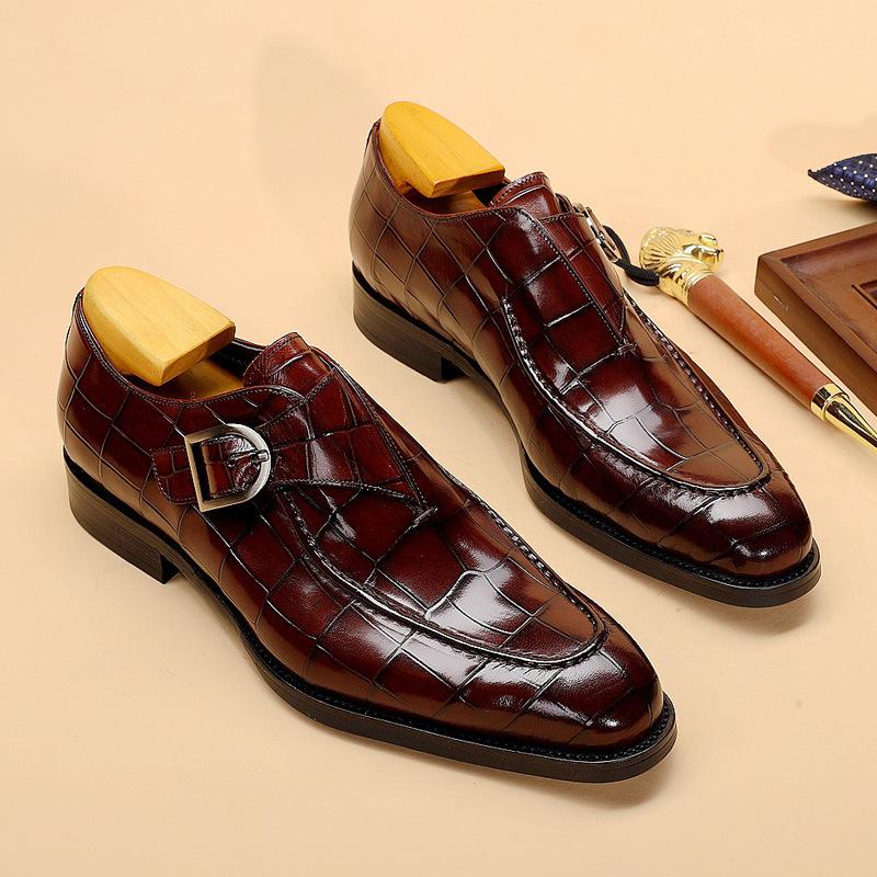Men's Square Toe Buckle Munk Shoes(Two pairs free shipping)