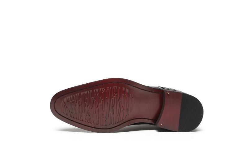 Crocodile Print Leather Men's Shoes Wedding